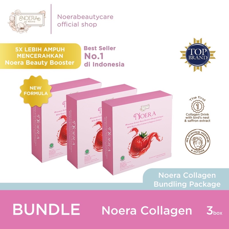 Paket Noera Collagen Drink 3 box | Minuman Kolagen Pencerah Badan | Noera Premium Collagen Drink | Colagen Beauty Drink