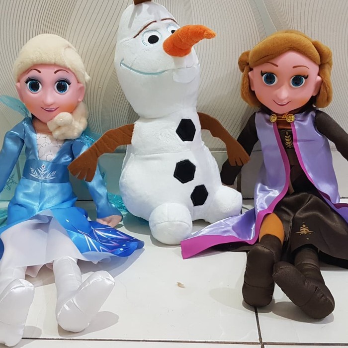 BONEKA SET FROZEN (ELSA, ANNA DAN OLAF) NQ291 BONEKA JUMBO MURAH