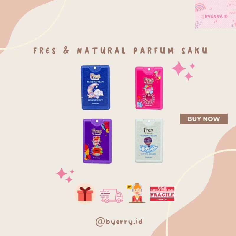 Fres N Natural Parfum Saku Cologne Parfume 18ML Parfum Saku Mini 250X Spray BPOM Tahan Lama