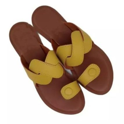 Sandal Flat Wanita Selop Jepit Papirut gelombang A01