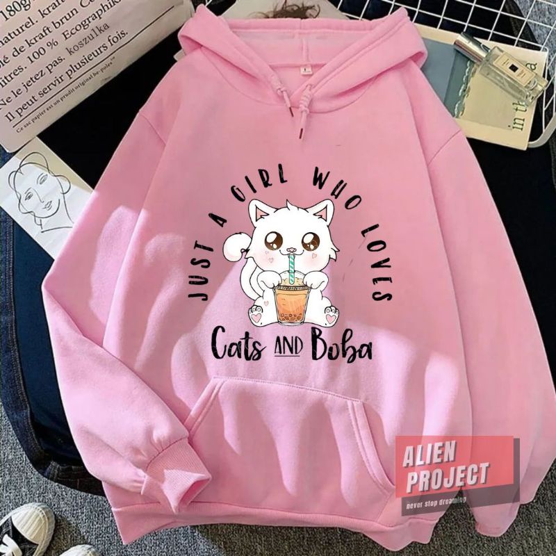 Alien Project Hoodie cat boba Hoodie cewek hoodie wanita murah