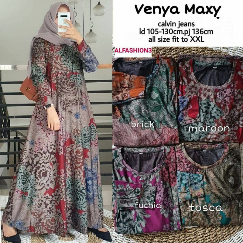 CAMRY DRESS VENYA MAXY MERANI MAXY BAJU GAMIS MUSLIMAH CAMRY DRESS BAJU BATIK BAJU SERAGAM GAMIS JUM