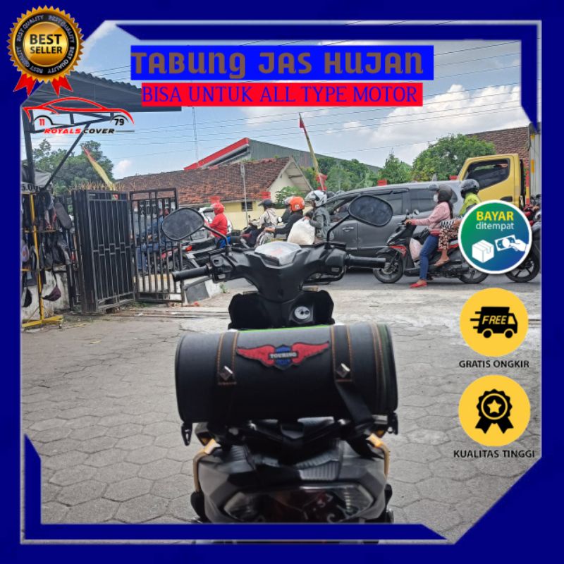 Tabung Bagasi Tas untuk Jas Hujan Motor Touring Tour Biker / Tabung Bagasi Motor / Tas Motor Waterproof / Tas Motor Anti Air / Tas Motor