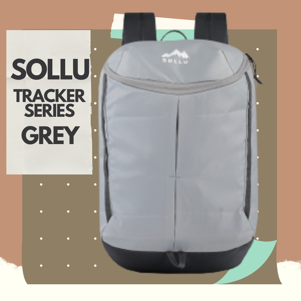 Tas Backpack - Sollu - Tracker series - Grey [Tas Punggung] [ Tas Ransel] [ Tas Gunung]