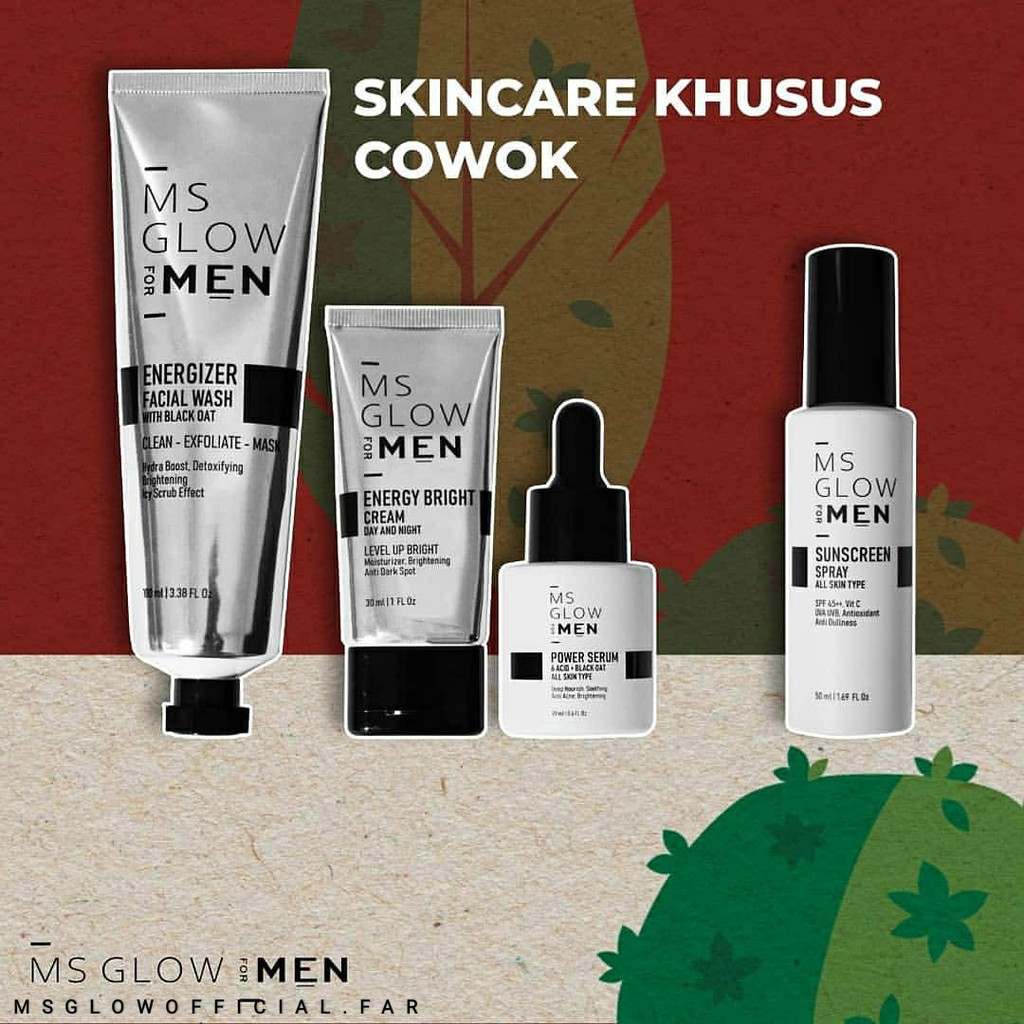 MS GLOW FOR MEN / SKINCARE PRIA / SABUN WAJAH PRIA / MS GLOW ORIGINAL / PERAWATAN PRIA / SERUM PRIA