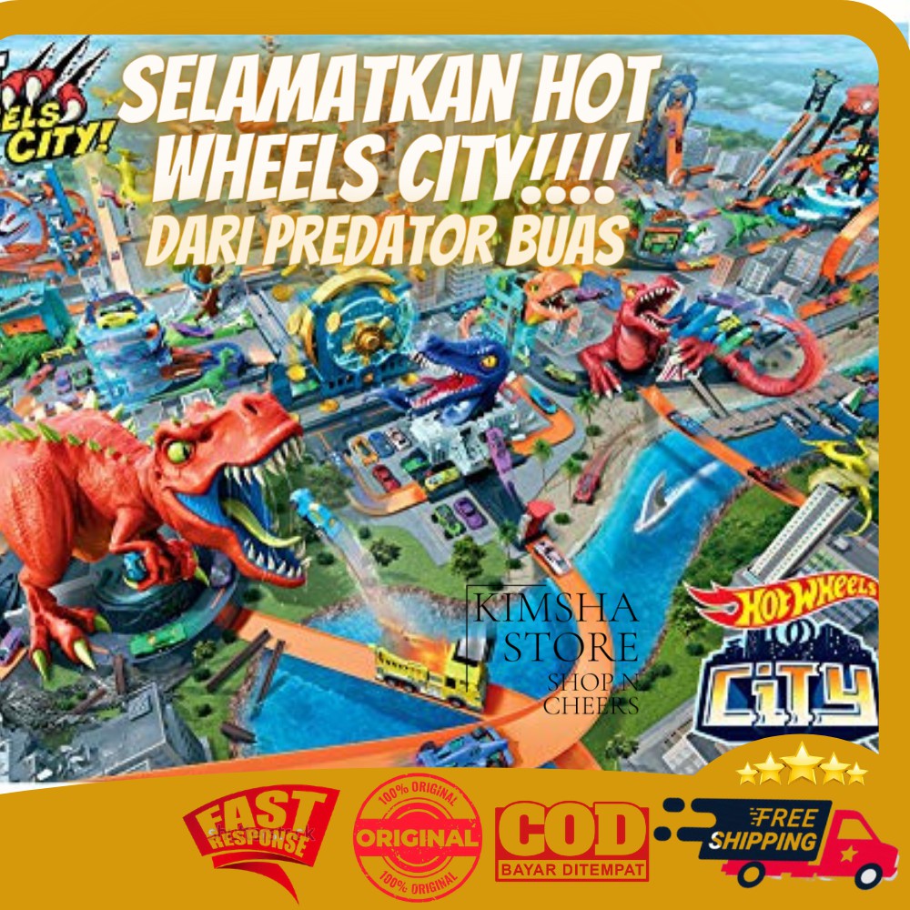 Hot Wheels City Downtown Series Mainan Lintasan Track Mobil Mobilan HotWheels