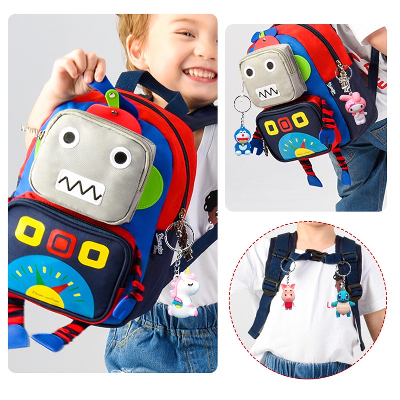 Tk Gantungan Kunci Bentuk Monster Kartun Lucu Bahan Pvc Untuk Anak / Dewasa