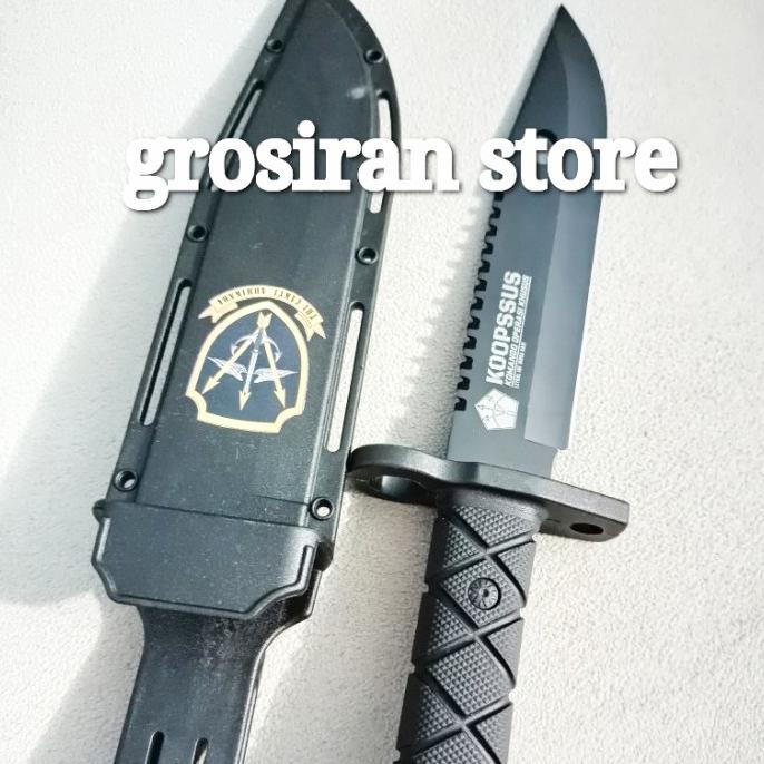 Pisau Sangkur Militer Tni Koopsus Custom Logo Nama Grafir Laser Kado