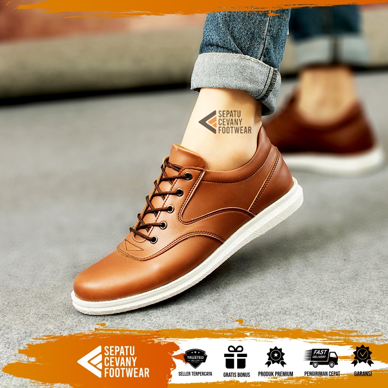 SCF x CRUI - Sepatu Sneakers Kulit Sintetis Kasual Unisex Pria Wanita Warna Cokelat Ukuran 38 - 44 S
