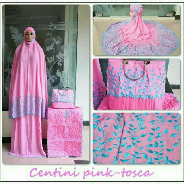 Mukena katun bordier centini terbaru