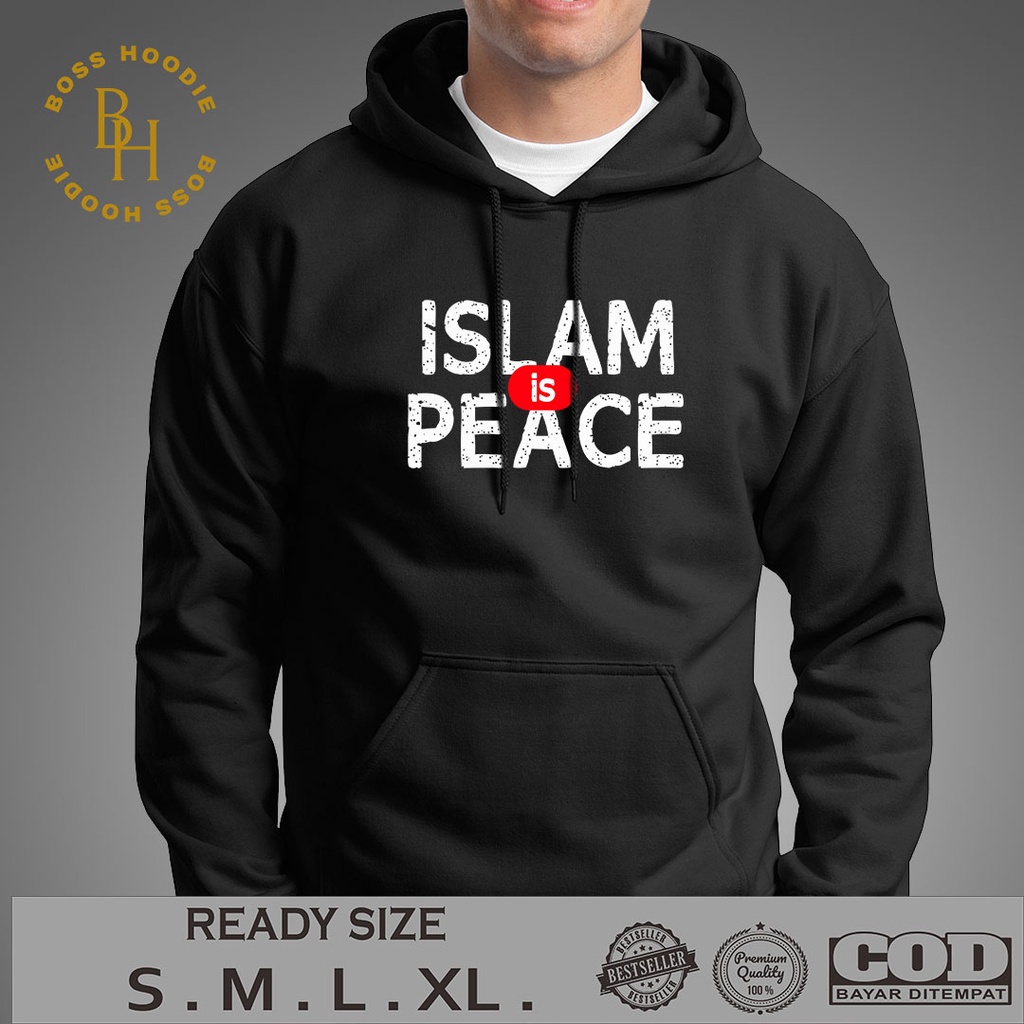 HOODIE ISLAM IS PEACE / HOODIE PRIA / JAKET PRIA / HOODIE KEREN