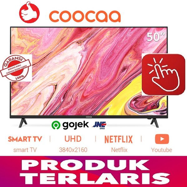 TV LED COOCAA LED TV 50 inch ANDROID SMART TV - WIFI - 50S6G - RESMI COOCAA Berkualitas