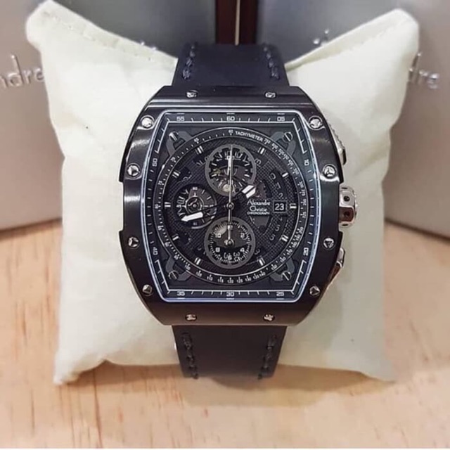 ALEXANDRE CHRISTIE AC 6411 pria black SILVER button ORIGINAL