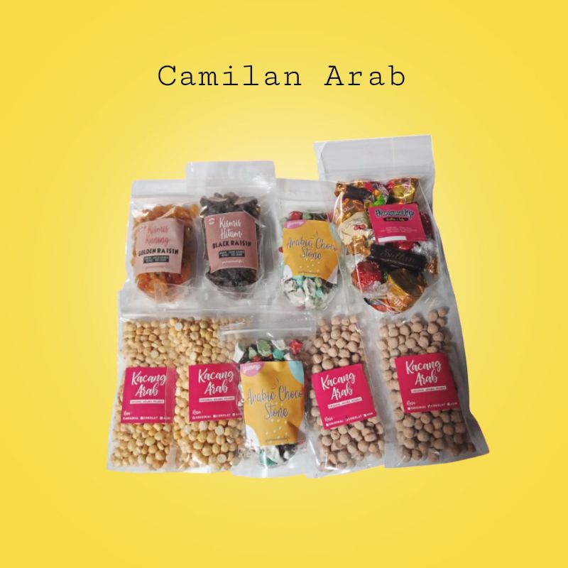 

Camilan Arab Kismis kuning l kismis hitam coklat kerikil l cokelat turki l kacang arab rasa cokelat