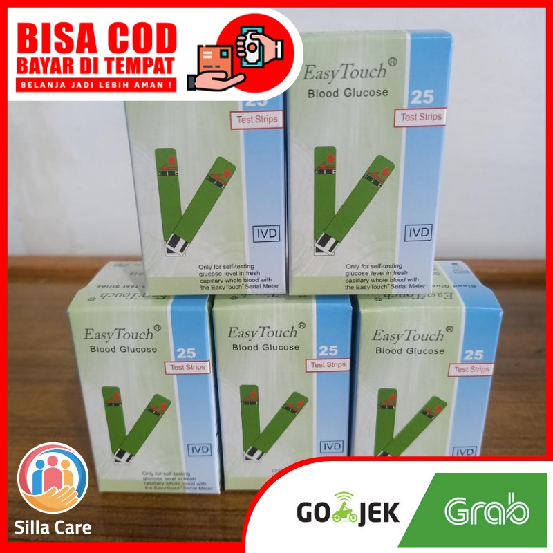 STRIP STIK EASY TOUCH EASYTOUCH GDS GULA DARAH GLUCOSE ISI 25 TEST STRIPS
