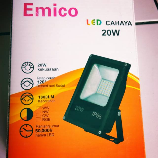 Lampu sorot 20 watt emico