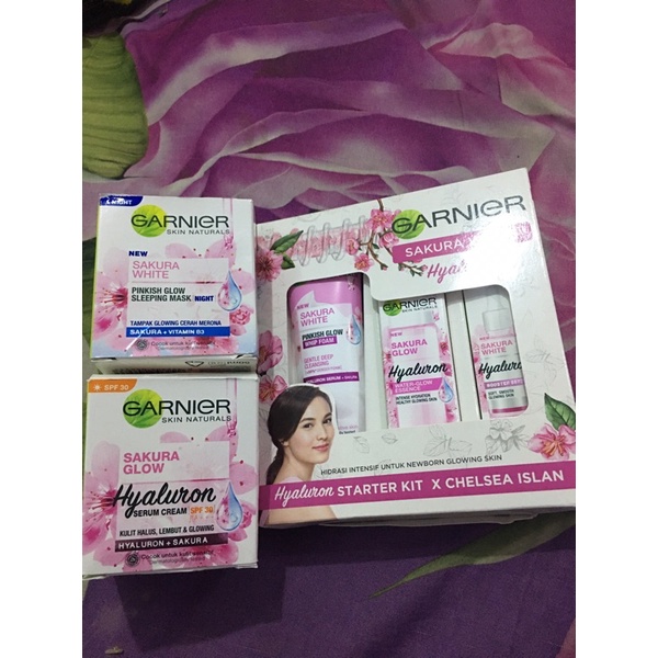 1 PAKET GARNIER SAKURA WHITE