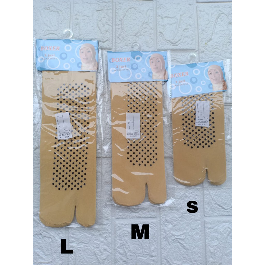 Kaos Kaki STOCKING Jempol Anti Slip Wanita Perempuan MuslimSET ISI 3
