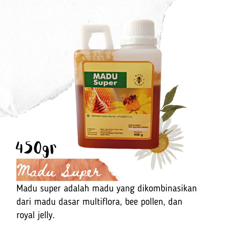 

Madu Super 3in1 Jerigen 450gr (Madu Kota Batu)