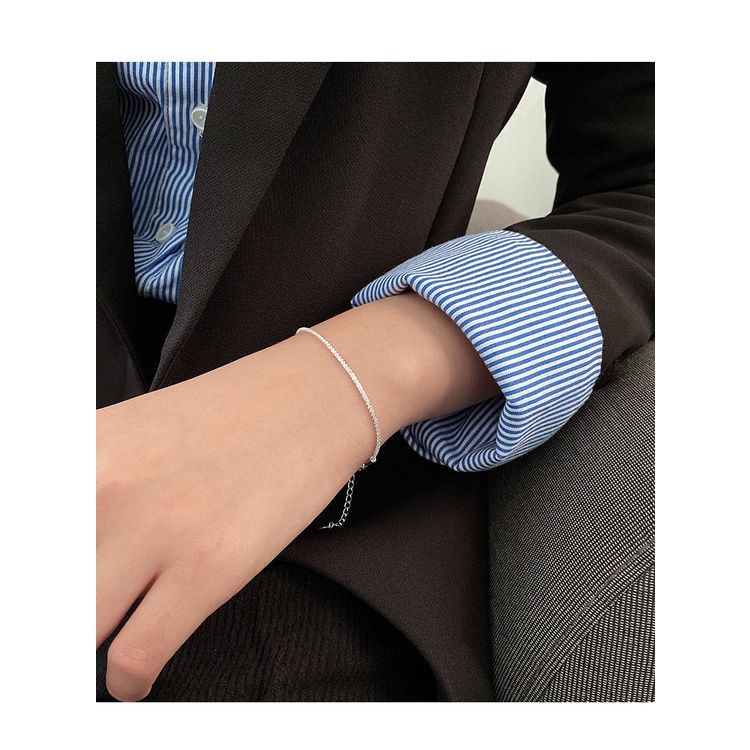 Gelang Gypsophila Bahan Stainless Steel Lapis Silver Untuk Wanita