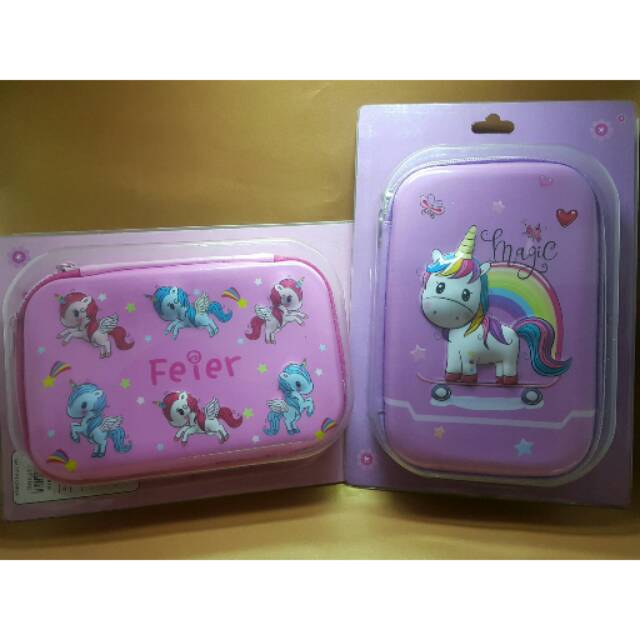 

Hard pencil case organizer unicorn