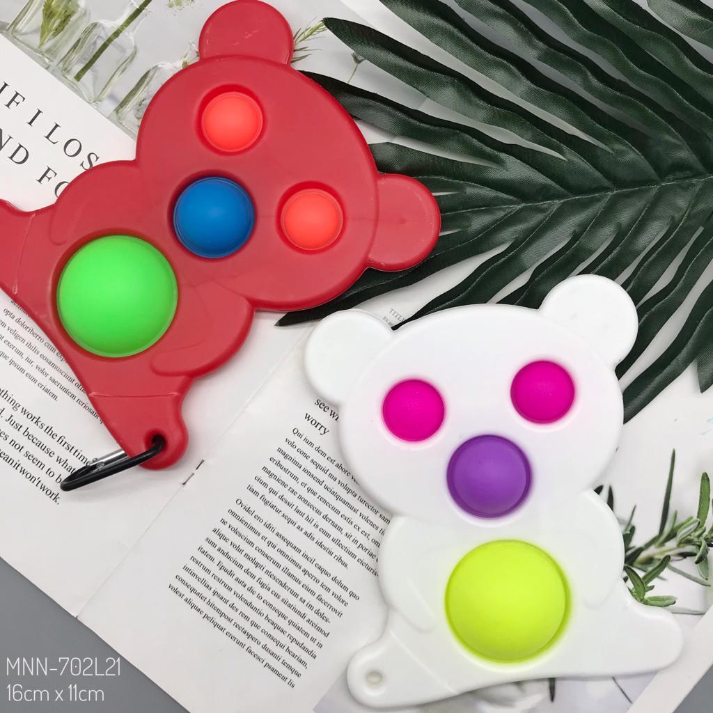 Fidget Push Pop It Mainan Pop It Bubble Bentuk Lucu Rainbow Dan Polos Import-BEAR