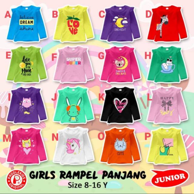 KAOS ANAK CEWEK SIZE BESAR PADDLEKIDS LENGAN PANJANG SIZE KAOS ANAK CEWEK SIZE BESAR PADDLEKIDS LENGAN PANJANG SIZE