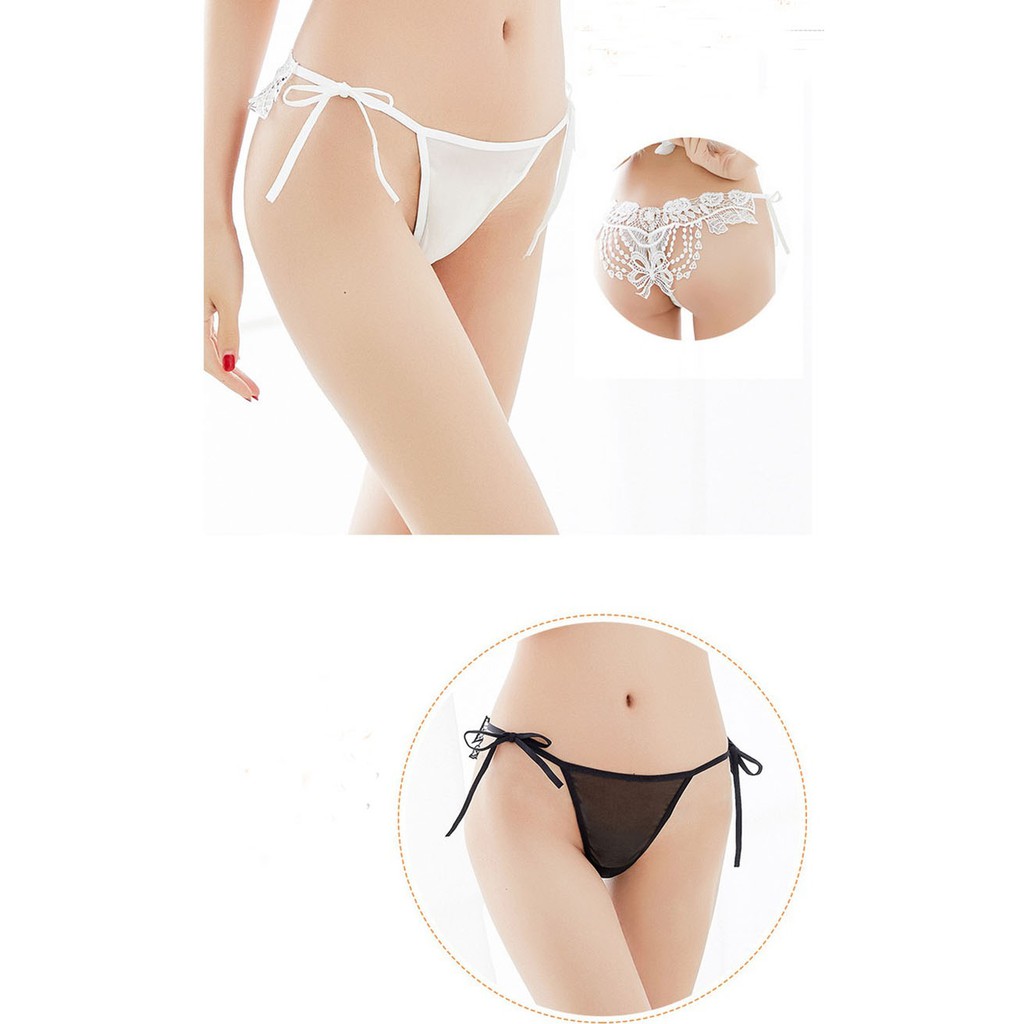 Sexy G String Wanita Lace transparan Tali Thong size Besar c077-