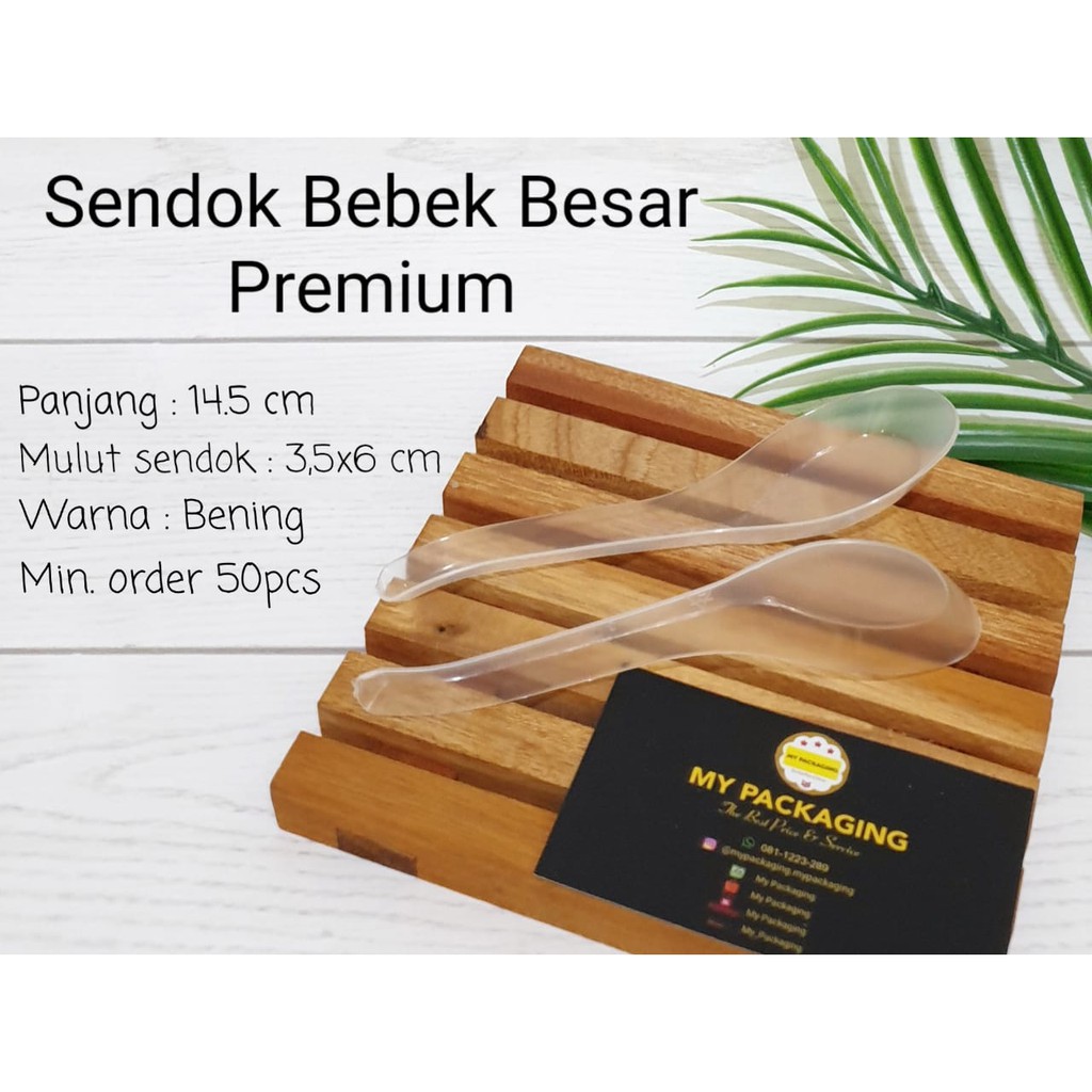 Sendok Bebek Plastik PREMIUM - JUMBO BESAR BENING ( 50 pcs )