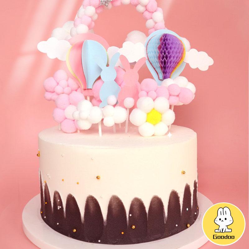 Topper Kue Awan &amp; Balon Udara 3d Untuk Dekorasi -Doo