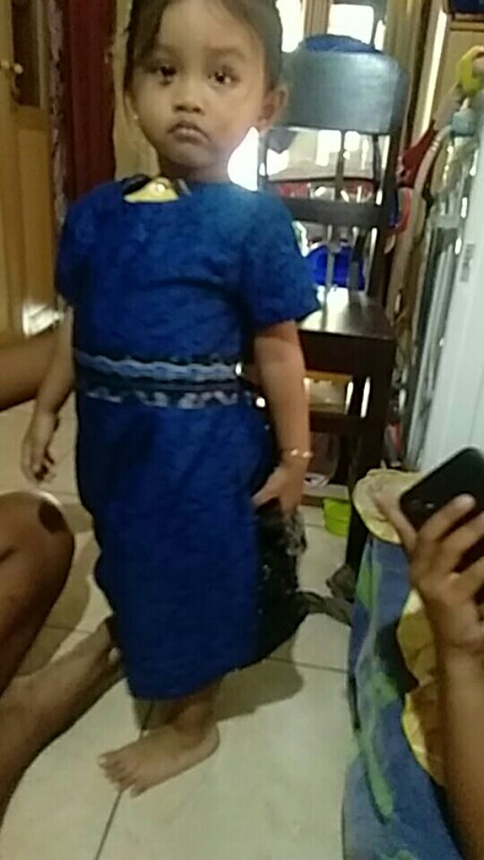 Maura Batik Couple Keluarga - Sania Ruffle Ori Ndoro Jowi Garansi Termurah Shopee - Mega Biru