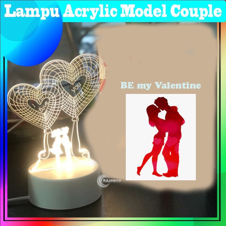 

Lampu Acrylic Model Couple , Hadiah Valentine , Hampers , Anniversary , Pacar