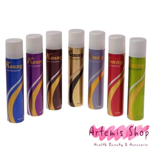 Kenny Hairspray Colour Warna 50gr / Pewarna Rambut Sementara / Temporary hair colour