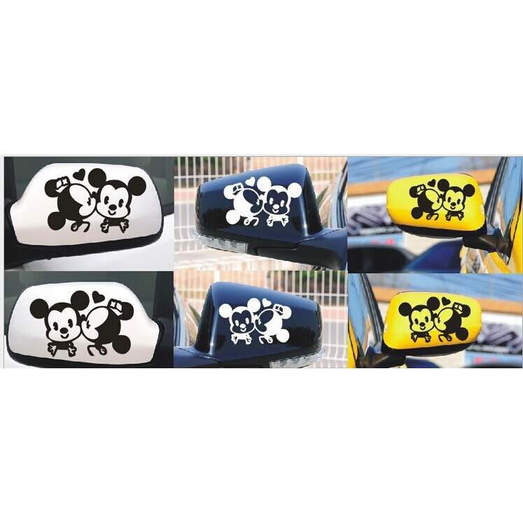 Tempelan Stiker Spion Mobil Mickey Minnie Kualitas Import