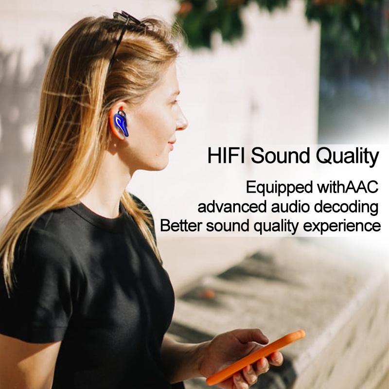 ColorCoral TWS Bluetooth Headset Gaming Music Dual Mode Long Standby HIFI Music Earphone  Wireless Orginal Touch Sensor LED Display Earphone Iphone Android