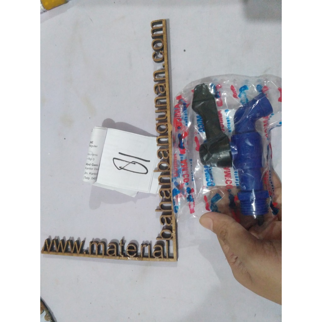 kran amico PVC 1/2 inch keran air kamar mandi pengalir saluran 0.5 inch bak air plastik biru tembok