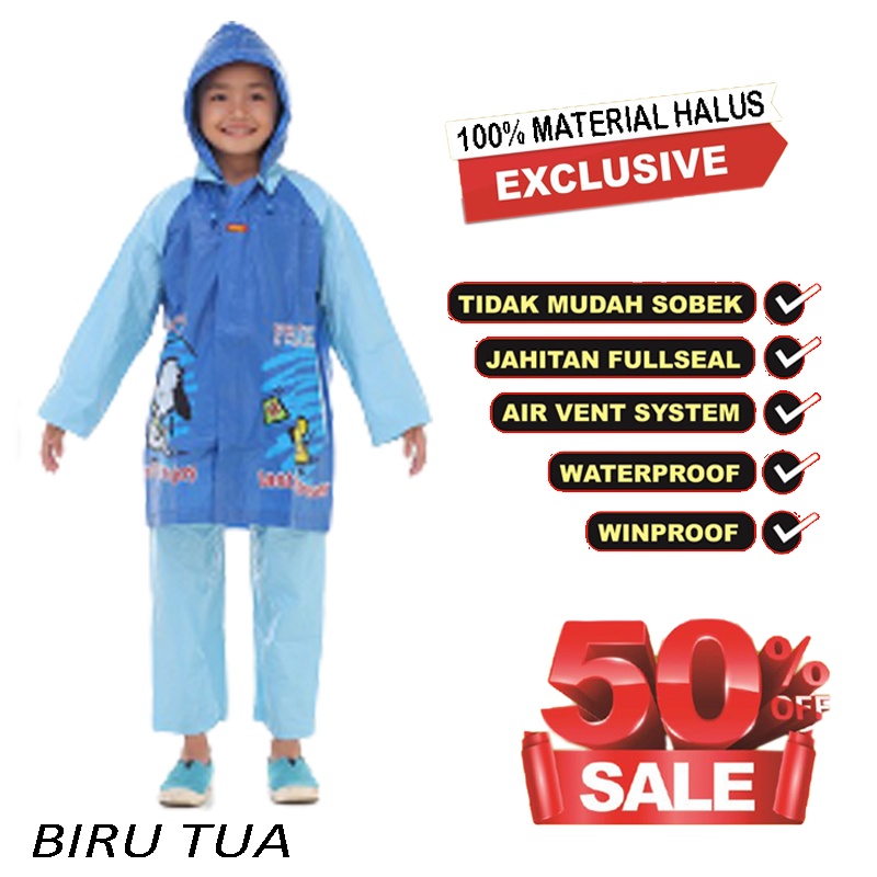 jas hujan anak perempuan dan laki laki 4-8 tahun - Jas Hujan  - jas hujan anak  - jas hujan anak karakter- Setelan Jas Hujan Jaket Celana - Raincoat Unisex - Jas Hujan Lucu