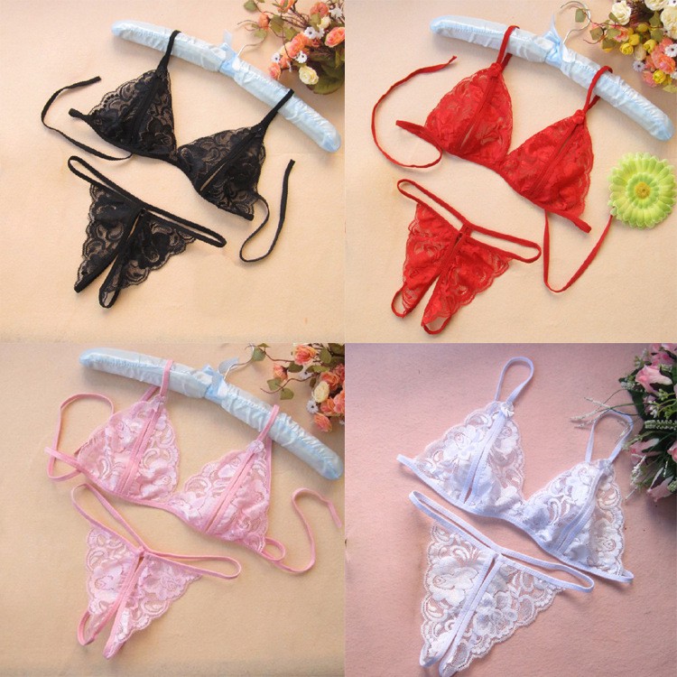 BRI*BS001 Set Bra Bh Lingerie Sexy Celana Dalam Model Lace Lingeri Transparan-1