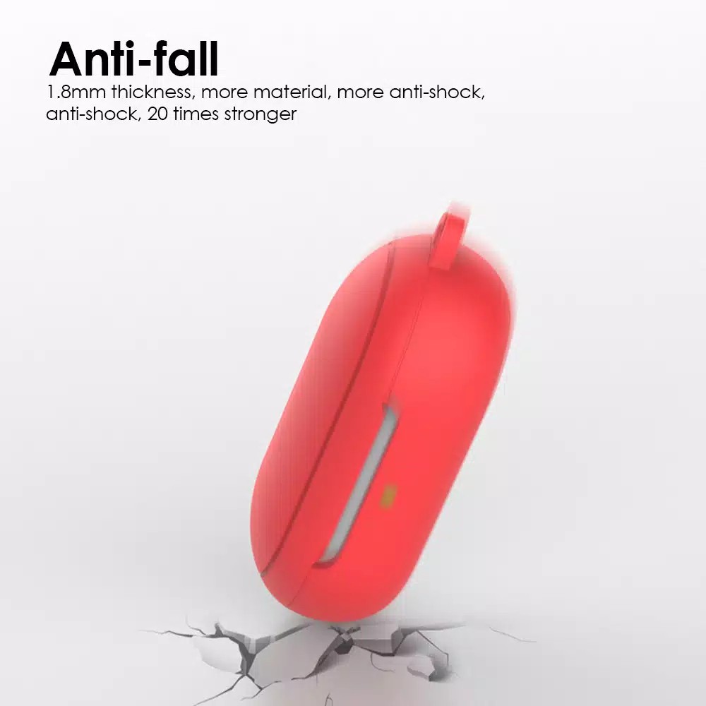 TBI 2pcs Cover Case FULL Silicone Samsung Galaxy Buds 2020 Case Lanyard Carabiner