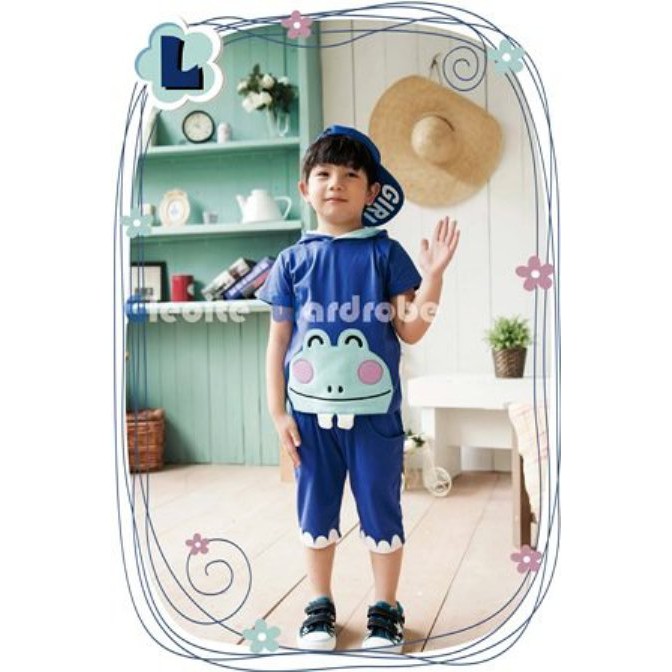 SET BLUE HOODIE FROG