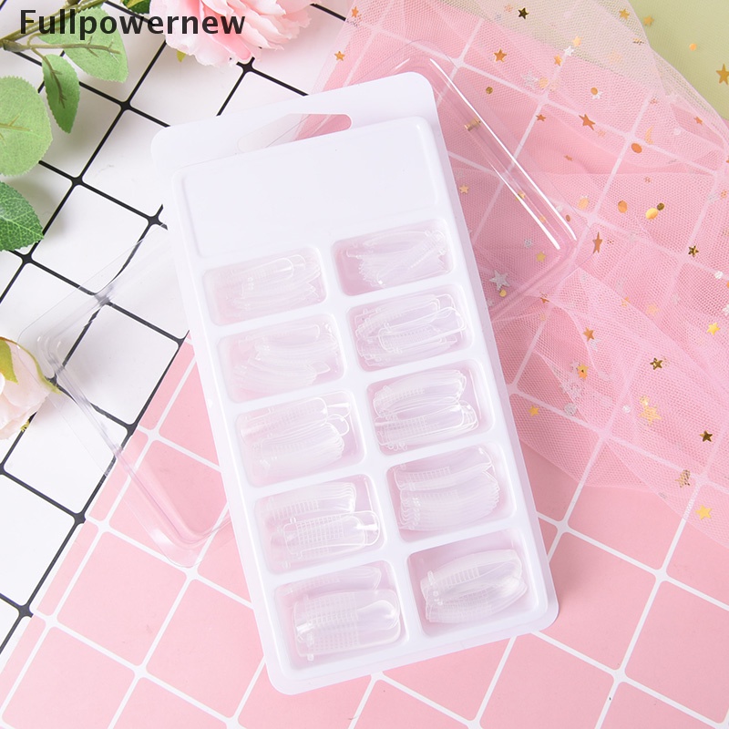 [FULL] 100pcs quick building poly gel nail forms mold tips extension dual nail art tool