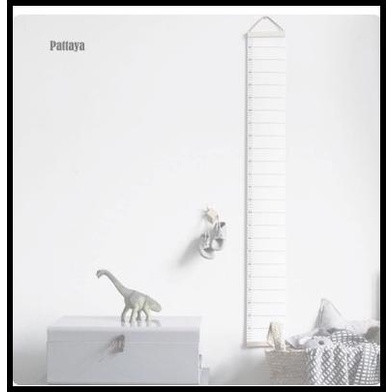 

Nordic Children Height Ruler Canvas Hanging Growth Chart Kids Room Wal - Putih