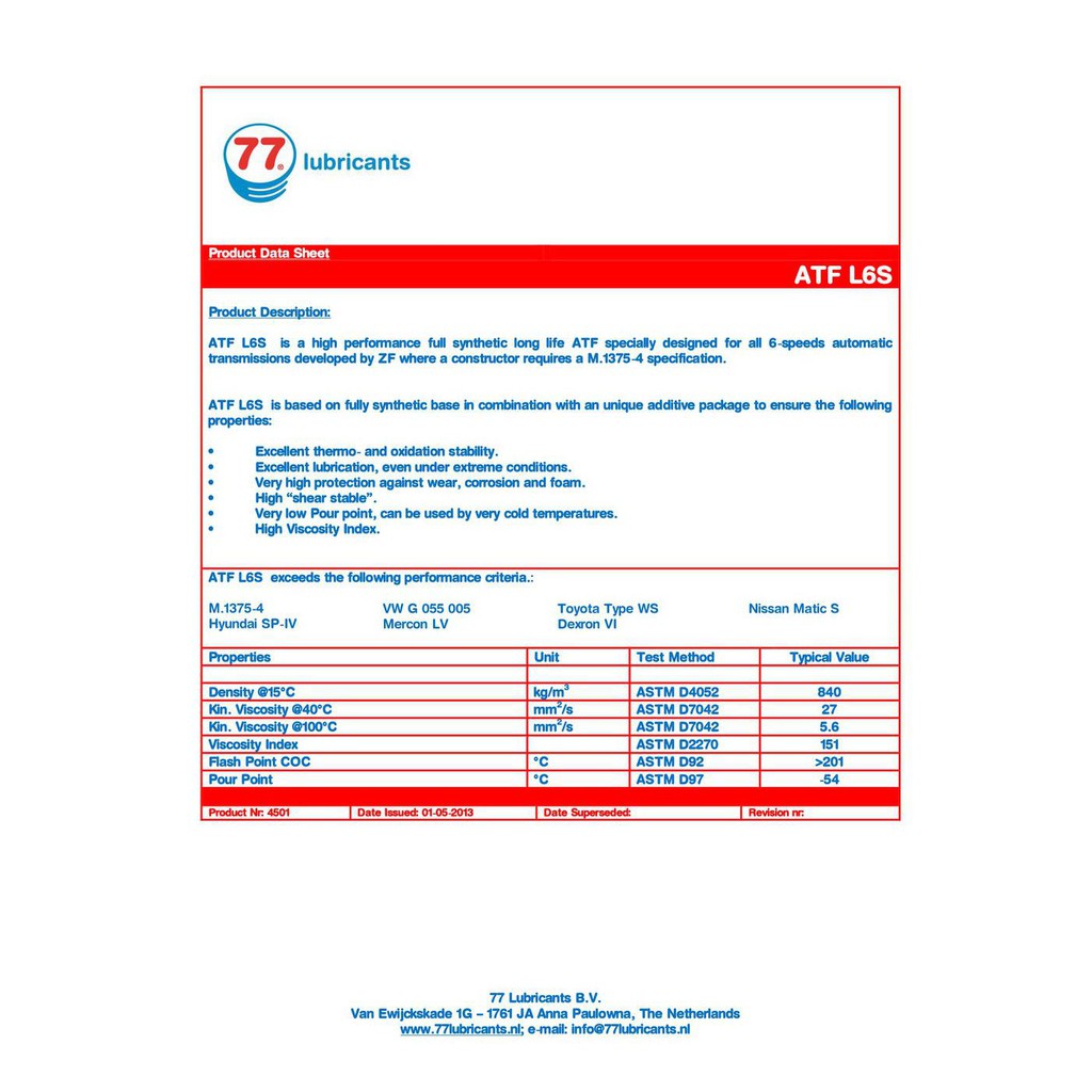 New Arrival Oli Matic 77 Lubricants Atf L6S - Zf 6 Bmw - Liter