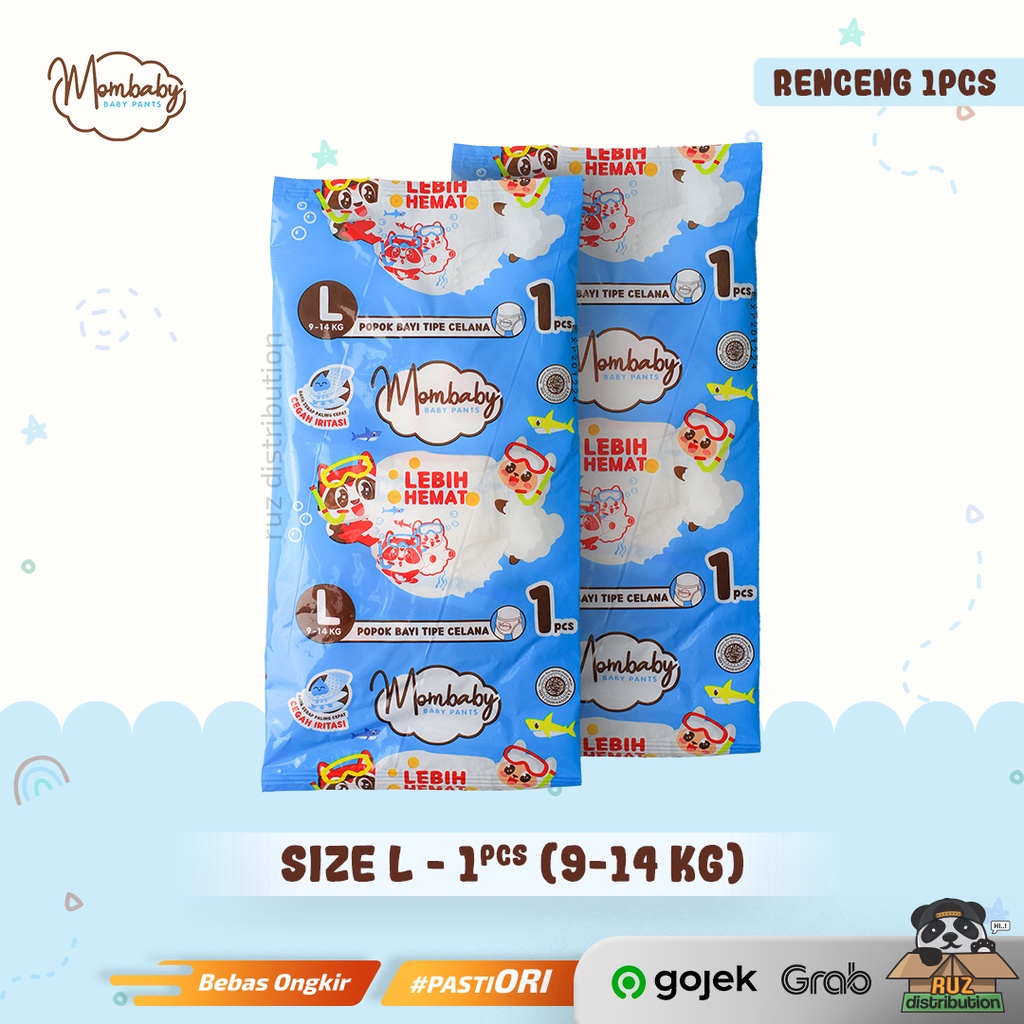 Mombaby Pants S M L XL XXL - Popok Bayi Renceng Diapers Popok Satuan