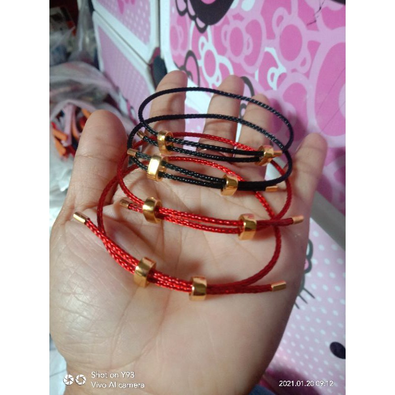 gelang kawat serut 2mm model tumpuk/gelang water proof