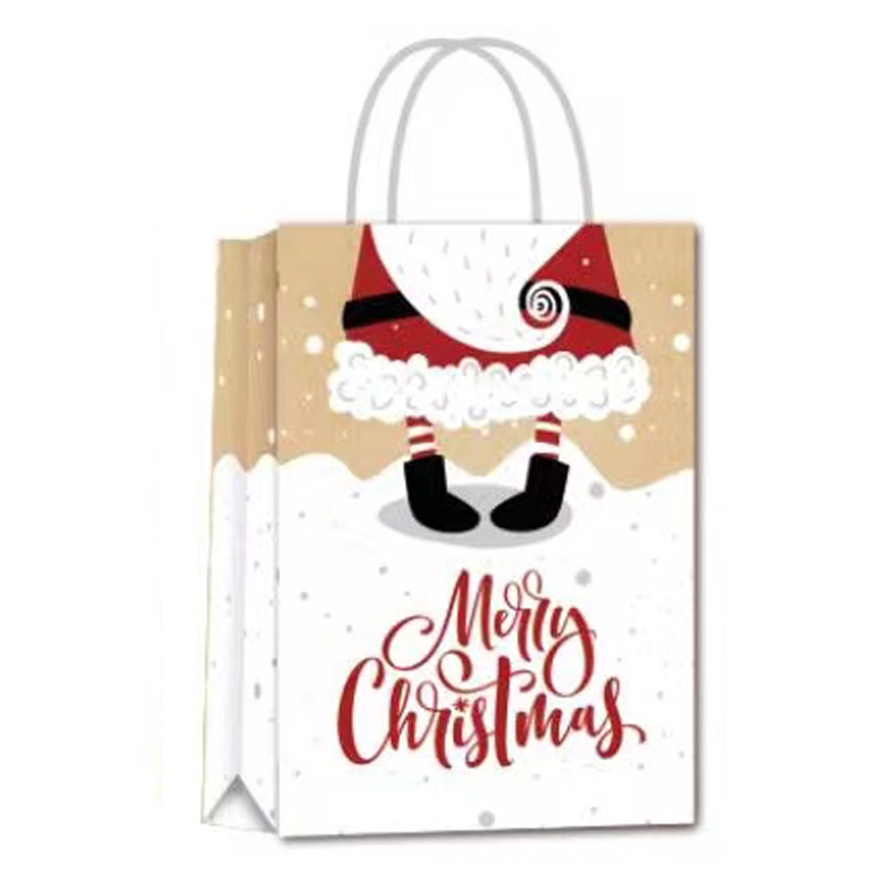 [ Christmas Series Kraft Paper Gift Bag Decoration for Home Bedroom New Year Xmas Wedding Party ]