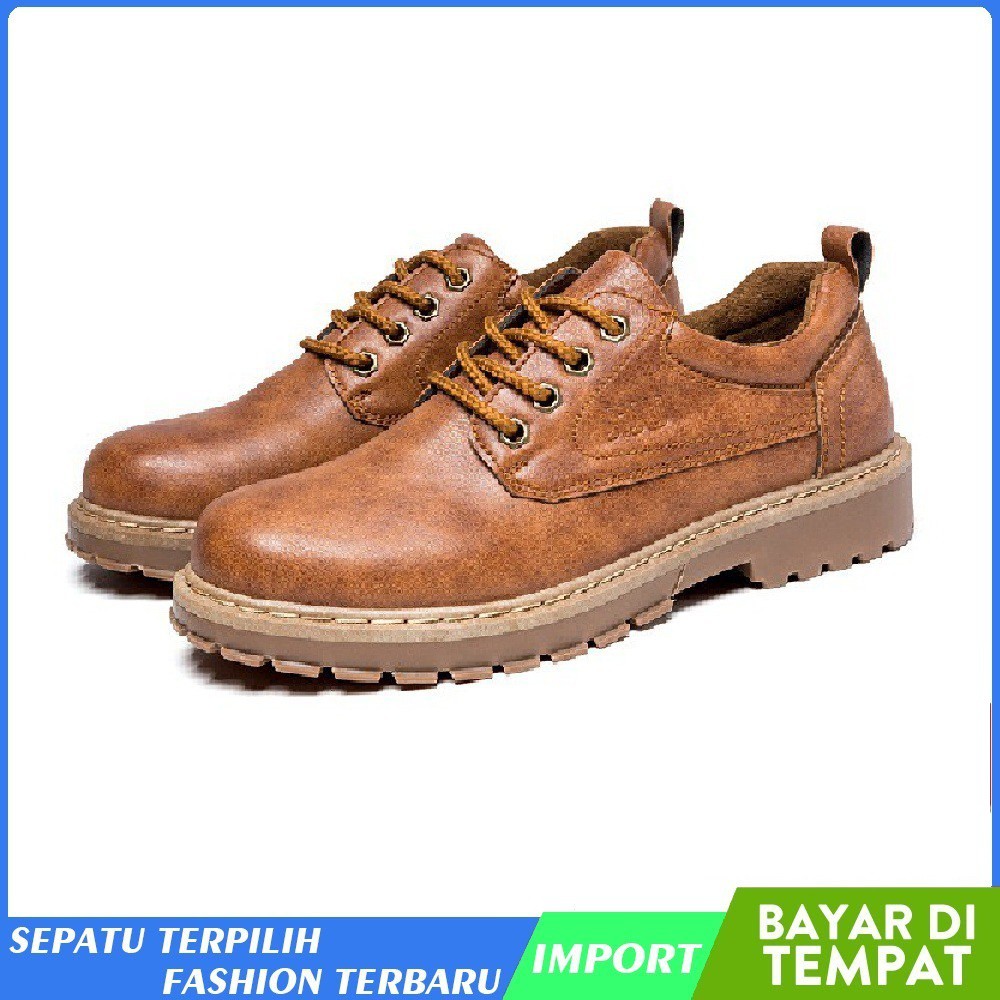 Toread Sepatu Kulit Pria Pantofel Formal Cowok Kerja Kantor Sepatu Kulit Pria Simple Santai MC401