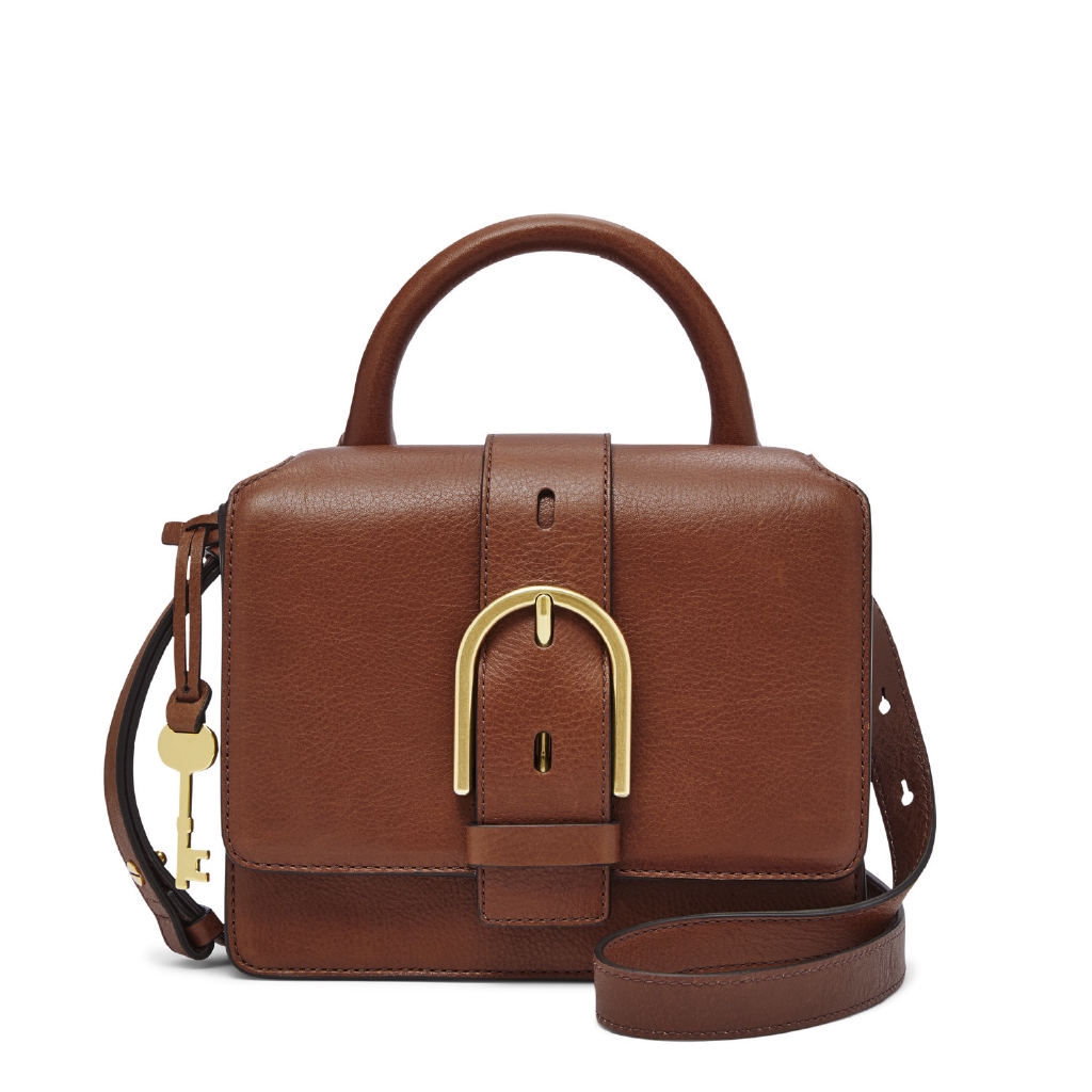 Fossil Wiley Top Handle Medium Brown Leather - ZB7880-200 - Tas Wanita Original