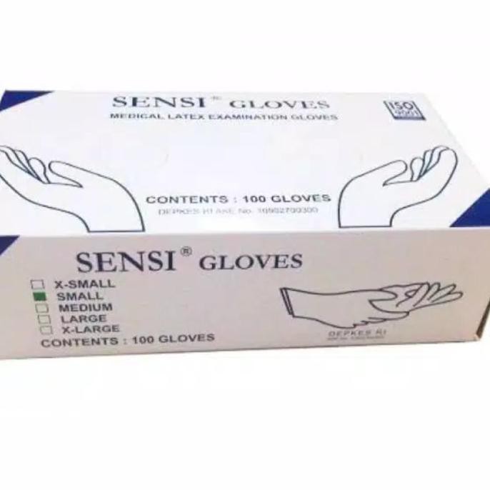 sarung tangan latex 100pcs sensi