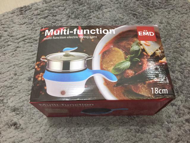 Panci Elektrik 18cm 1.5l Serbaguna Portable Kukus Pan Listrik Murah